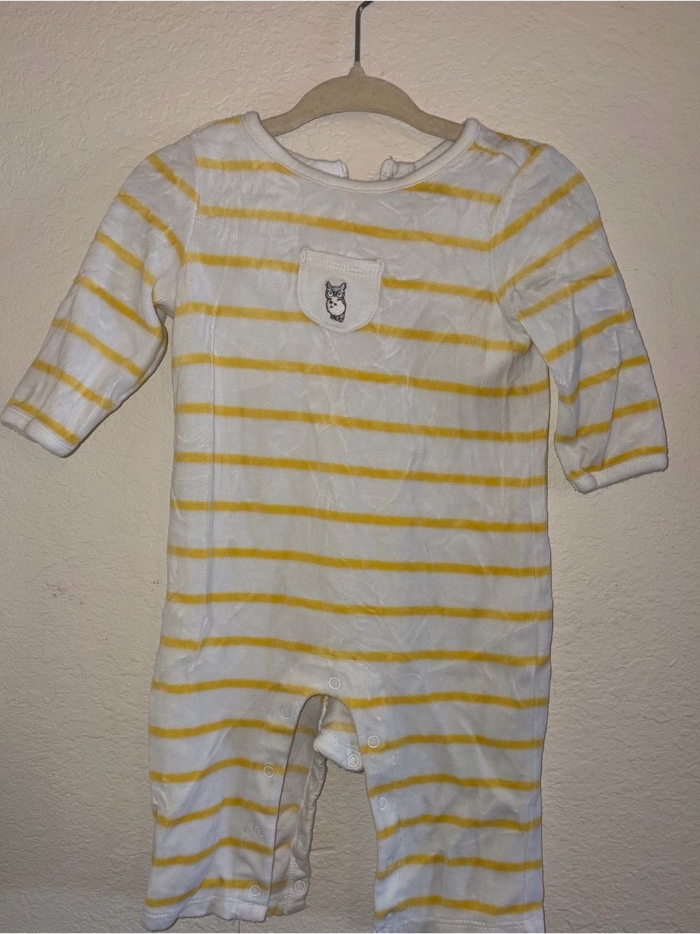 Janie and Jack White and Yellow Striped Baby One-Piece